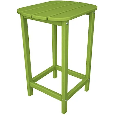 26 Inch Counter Height Side Table with Block Feet